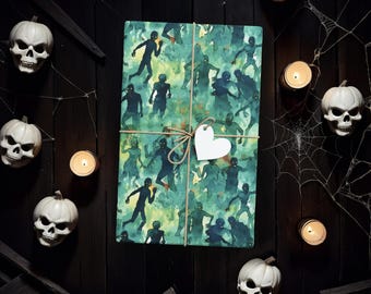 Gothmas Geschenkpapier, Zombie Geschenkpapier, Zombies Geschenkverpackung, Horror Geschenkverpackung, Gothic Geschenkverpackung, Gothic Geschenkverpackung, Hexenpapier K3