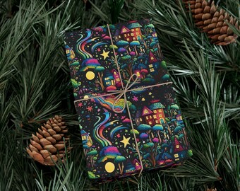 Whimsigoth wrapping paper House wrapping paper, Whimsigoth gift wrap, House gift wrap, Gothmas wrapping paper, House gift wrap, Dark wrap