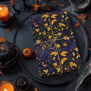 Papel de regalo gótico Papel de regalo Whimsigoth Papel de regalo gótico Papel de regalo gótico Papel de regalo de Halloween Papel de regalo de Halloween Whimsigoth K3 imagen 2