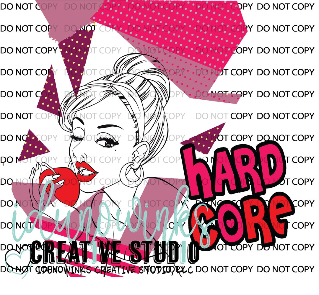 Retro Pin-up Digital PNG Image Download Presized for - Etsy