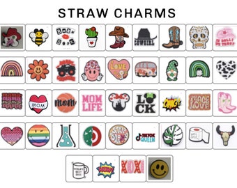 Cute Straw Charm Accessories