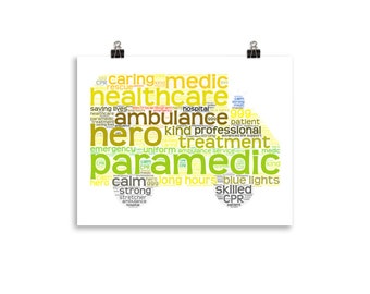 Ambulance Words Paramedic Student ECA Technician AAP Ambulance Poster