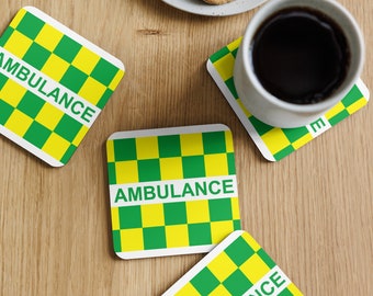 Ambulance Paramedic Student ECA Technician Cork-back coaster