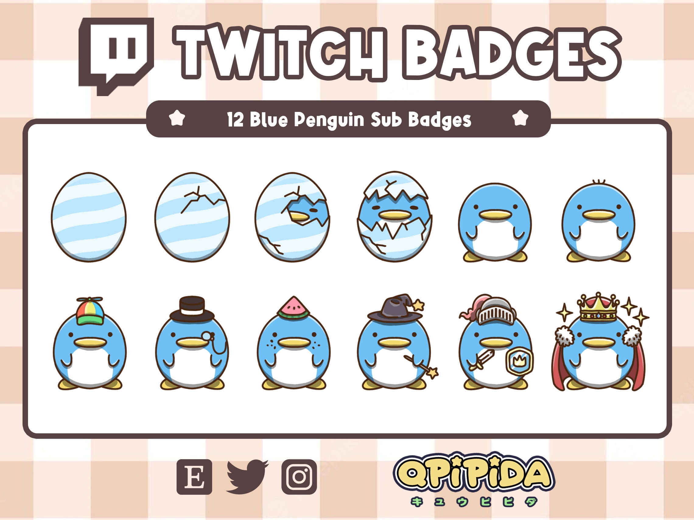 Puffle Emotes club Penguin Twitch / Discord ZIP File 