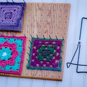 Chetnanigans &quot;BlocksAll&quot; Afghan Granny Square Combination EZBlocker Crochet Blocking Board