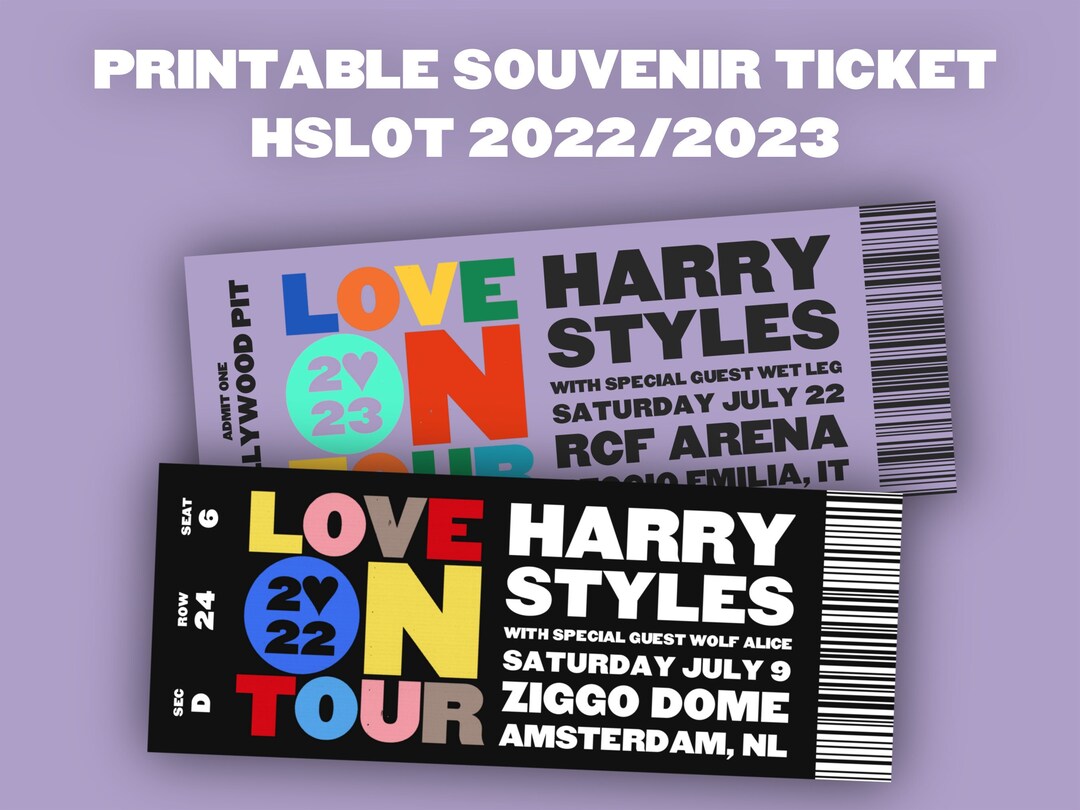 Custom HSLOT Printable Ticket Harry Styles Love On Tour Etsy Australia