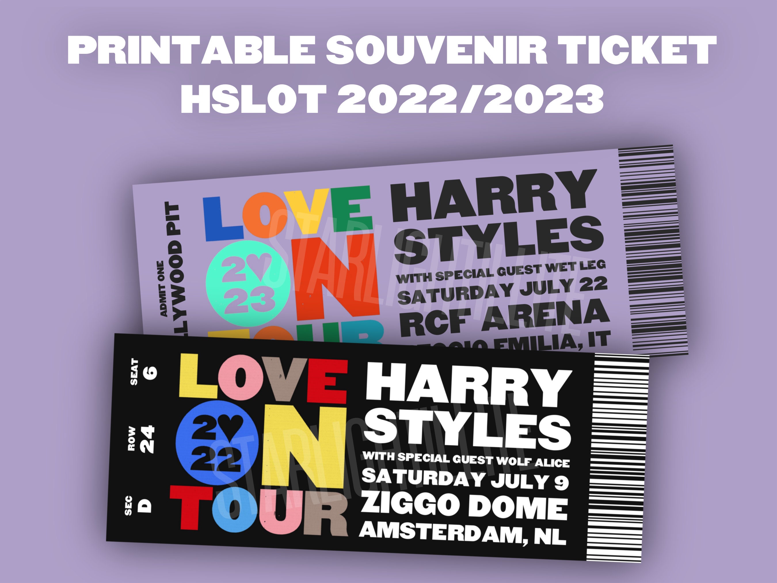 Custom Harry Styles ticket pillow
