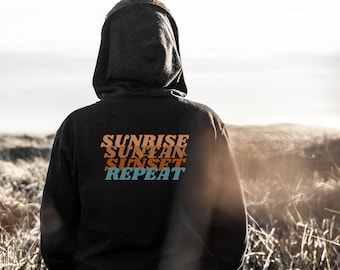 SurfTown T-shirt Co. | Sunrise Suntan Sunset Repeat Hoodie