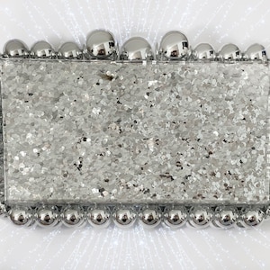 Personalized, Acrylic Pearl Bubble Clutch, Acrylic Clutch Bag, Evening Clutch