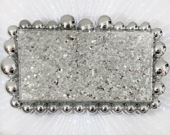 Personalized, Acrylic Pearl Bubble Clutch, Acrylic Clutch Bag, Evening Clutch