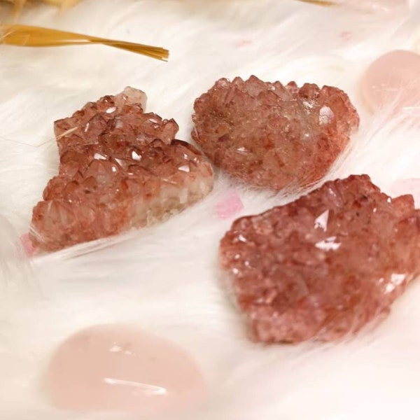 Drusa quarzo rosa, cristallo al litio, quarzo rosa, drusa, pietre da collezione, minerale grezzo, pietra contro ansia e stress