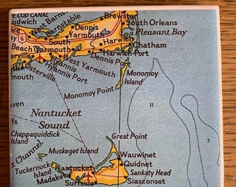 Nantucket Atlas Coaster
