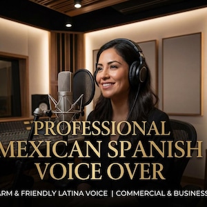 Locutor profesional mexicano en español / Voz cálida y natural para publicidad, redes sociales y YouTube / 100 palabras