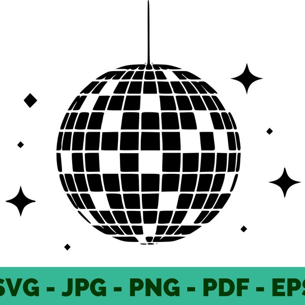 Disco Ball svg / Disco Ball Planter / Mirror Ball / Disco Ball Clipart / Disco ball 70s svg / Party svg / Vector / Cricut file