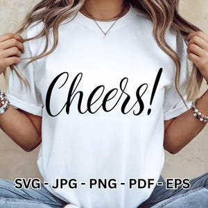 Cheers SVG | Alcohol Clipart | Beer & Wine Designs | Cheer Party SVG | Cricut File | T-shirt Sublimation Vector