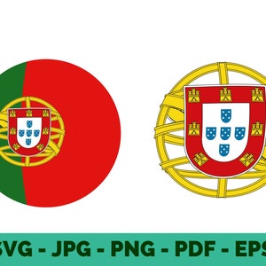 Portugal Crest Clipart / Portugal Flag / Portuguese / Portugal Coat of Arms / Clipart / Vector / PNG / Sublimation
