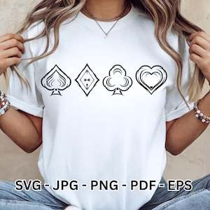 Poker SVG Design: Casino Card Clipart - T-Shirt Cut File