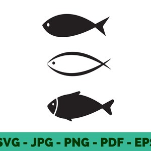 Fish SVG | Fishing | Fisherman | Fisher | Vector | Silhouette | Bundle | Cricut File