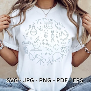 Science SVG Design | Chemistry Clipart | Science Teacher T-Shirt Design | Educational Vector & Sublimation | Cricut Cut File