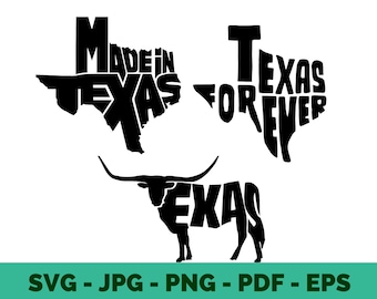 Texas svg / Made in Texas svg / Texas State / Bundle / Texas Home / Clipart / Cricut file / Tshirt Design
