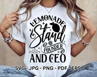 CEO Svg | Boss Hustle Clipart | Entrepreneur Funny Quote | Lemonade Stand Design | Business SVG PNG | Cricut File