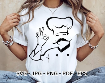 Chef SVG Design | Kitchen Cooking & Baking Clipart | Cook Baker Quotes | Chef Hat Vector | Cricut Cut File
