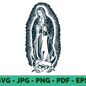 Virgen de Guadalupe SVG / PNG / Sello Virgen / Virgen María / Madre de Dios / Señora Guadalupe / Virgen de México / Vector / PNG / Cricut