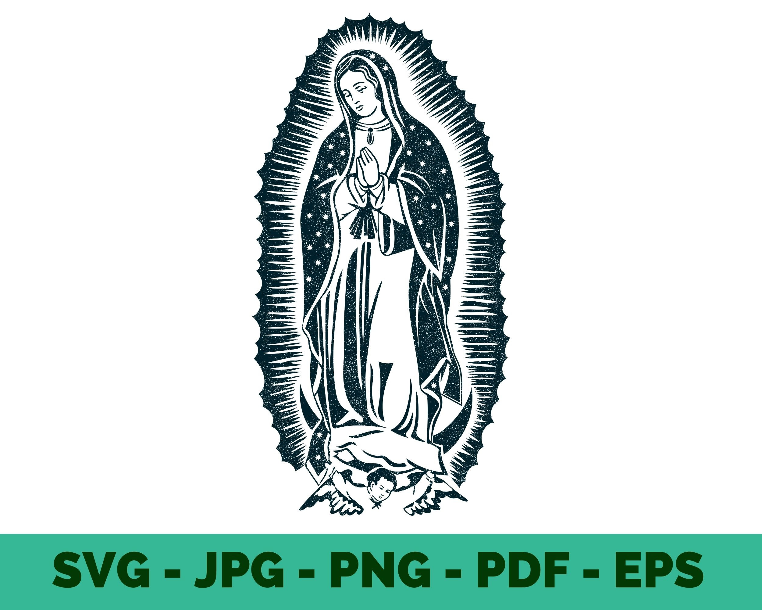Virgen De Guadalupe SVG / PNG / Virgen Stamp / Virgin Mary / Mother of