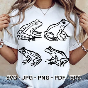 Frog SVG Bundle | Cute & Crazy Frog Clipart | Frog Drawing Vector Designs for Cricut File