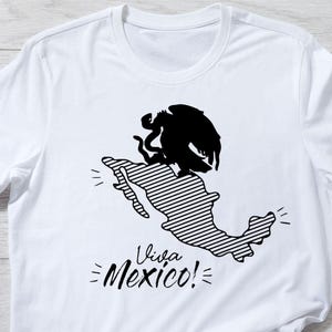 Mexico SVG Design | Mexican Map & Coat of Arms Silhouette | Mexico Clipart