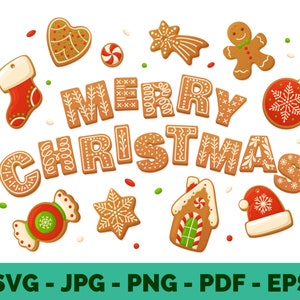 Christmas Cookie SVG | Gingerbread | Holiday Cookies | Christmas Clipart | PNG | Vector | Tshirt Design | Sublimation