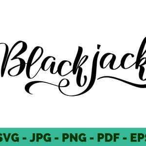 Blackjack SVG / Casino / Poker / Jeux d'argent / Tshirt Design / Clipart / Vector / Fichier Cricut