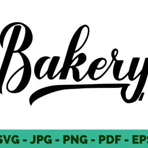 Baker SVG | Bakery & Kitchen Lettering Clipart for T-Shirt Printing, Baking Design Cricut | Sublimation Vector Instant Download