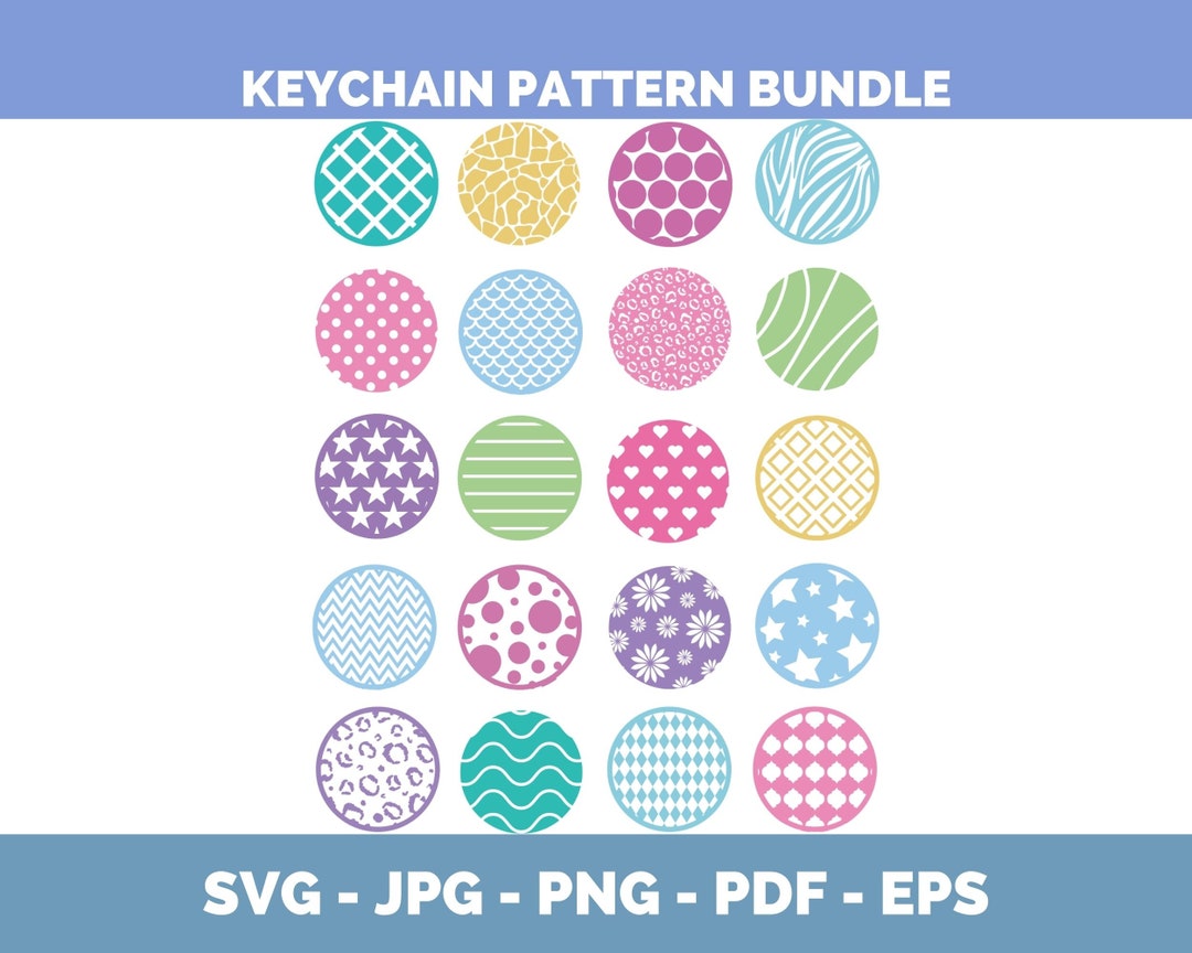 Keychain SVG Bundle | Round Pattern Backgrounds & Circle Designs ...
