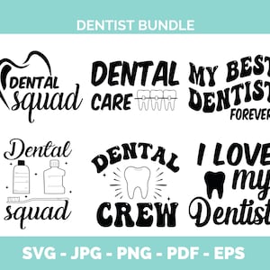 Dentist SVG Bundle | Dental Quotes & Tooth Designs | Future Dentist SVG for Cricut Silhouette