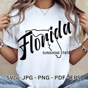 Florida State SVG: Sunshine State Outline Map for Cricut (Digital Download)