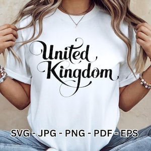 United Kingdom SVG Design | UK London England Lettering Quote | T-Shirt Clipart Vector for Cricut