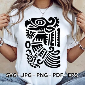 Aztec Pattern SVG Bundle | Mexican Mayan Symbols Tribal Clipart Geometric Designs | Cricut Sublimation Cut Files Instant Digital Download