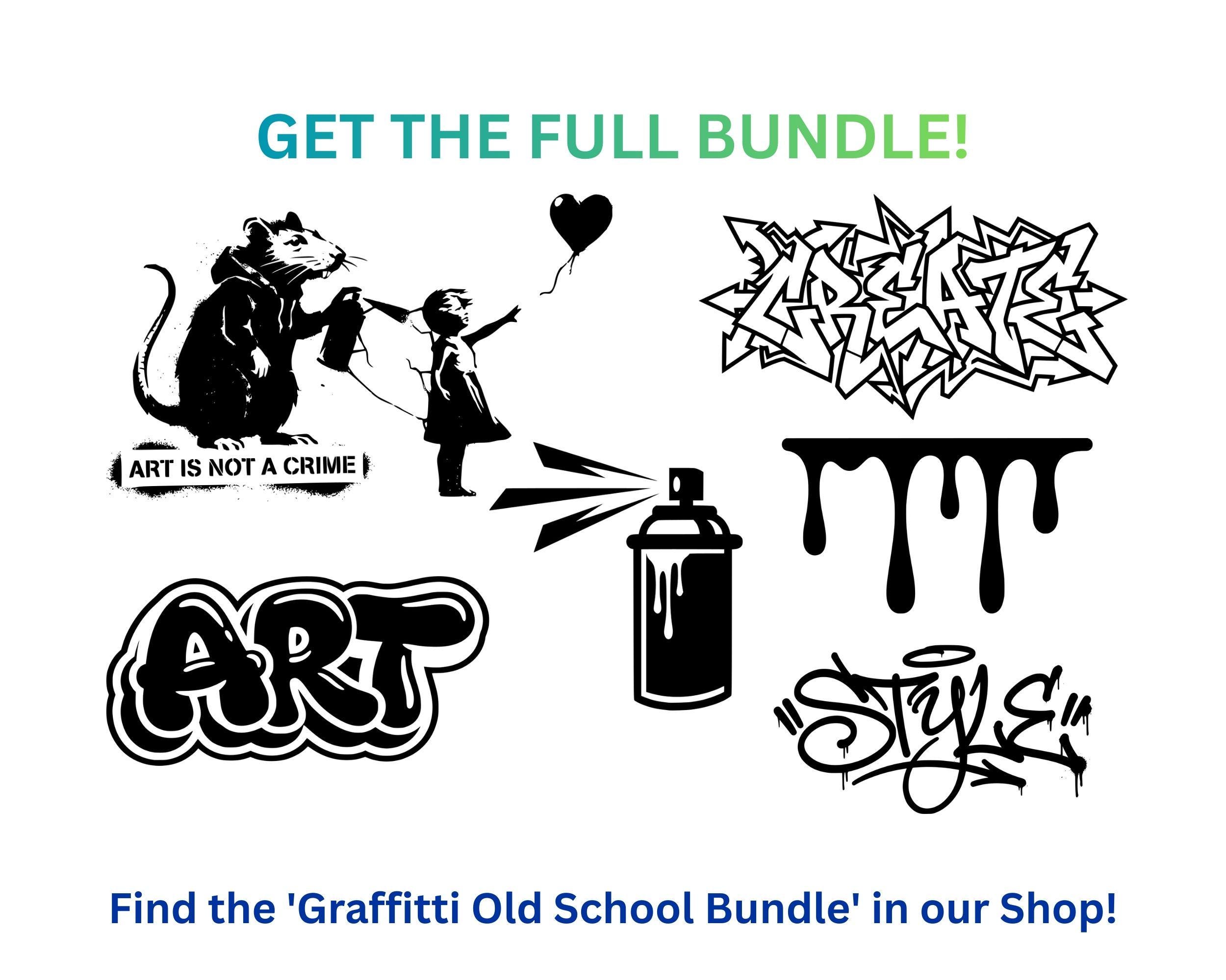 Graffiti SVG Bundle PNG | Street Art Urban Chicano T-shirt Vector ...