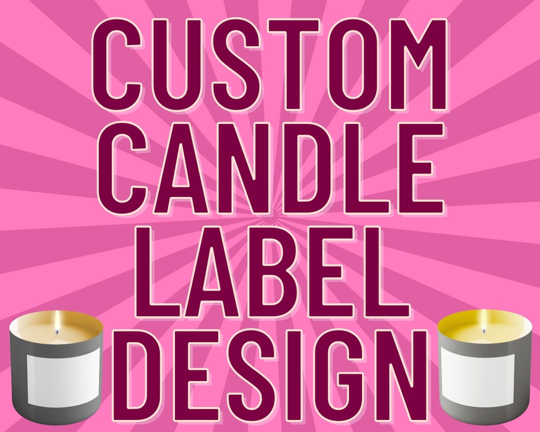 Candle Custom Label Candle Labels Custom Candle Label Custom Candles