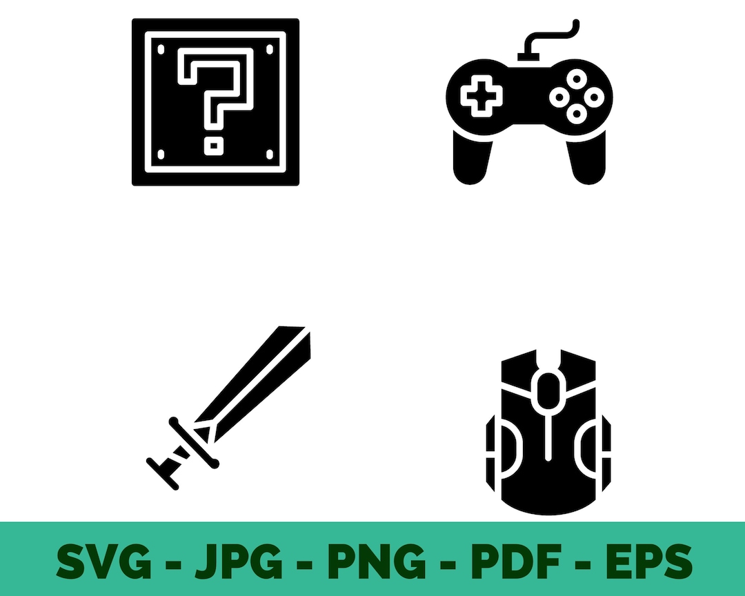 Gamer SVG Bundle Video Game Clipart Gaming T-shirt Design Sublimation ...