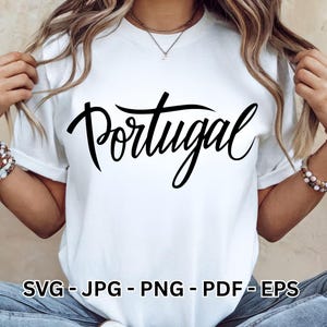 Portugal SVG | Lisbon Quote Lettering | Portuguese Clipart Vector for T-Shirt, Sublimation & Cricut File