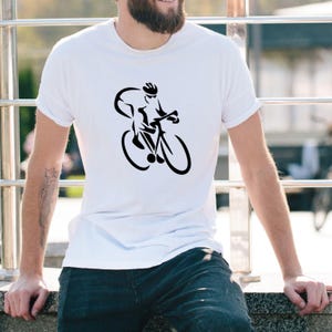 Bicicleta SVG PNG / Silueta de bicicleta para ciclismo, diseño vectorial / Archivo de corte para sublimación Cricut para camisetas, descarga digital imagen 3