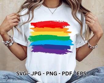 PRIDE FLAGS SVG Cut File for Cricut or Silhouette, Pride Sublimation ...