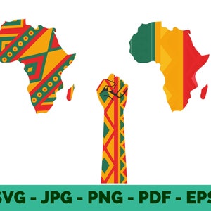 Karte von Afrika svg Afrika Form SVG-Dateien Afrika Karte svg Vektorsilhouette Clip Art Cricut Tiere svg