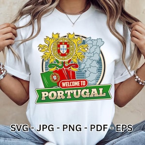 Portugal clipart | Portugal Crest Flag | Lagos Algarve Sintra Lisbon Designs | Tshirt Sublimation Clipart Portuguese Heritage Vector Cricut