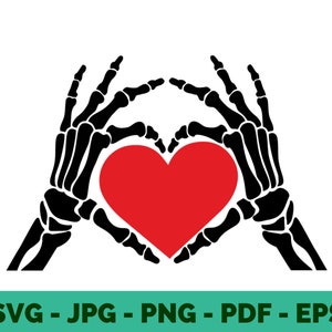 Skeleton Hand SVG | Spooky Skull Clipart | Rock & Roll T-Shirt Design | Sublimation Cricut File | Halloween Clipart