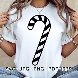 Candy Cane SVG | Christmas Candy | Merry Xmas | Holiday Clipart | Sublimation Design | Vector | Tshirt Design | Cricut File