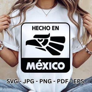 Mexico Coat of Arms SVG PNG | Eagle Hecho en Mexico Latino Pride Clipart | Cricut Sublimation Cut File Instant Download