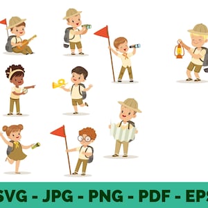 Scout SVG Bundle | Girl Scouts Boy Scouts Clipart for T-Shirt Printing & Cricut | Cub Scout Vector Instant Download